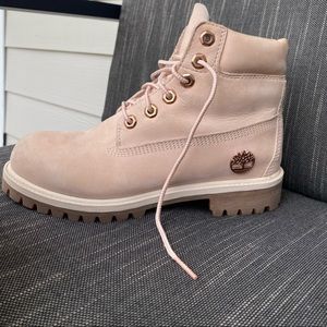 blush pink timberlands
